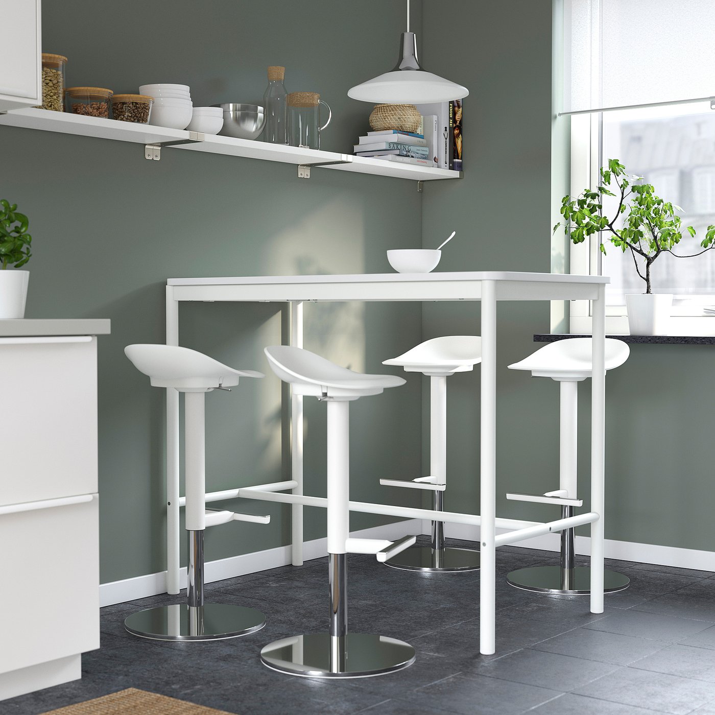 JANINGE bar stool, white, 76 cm - IKEA