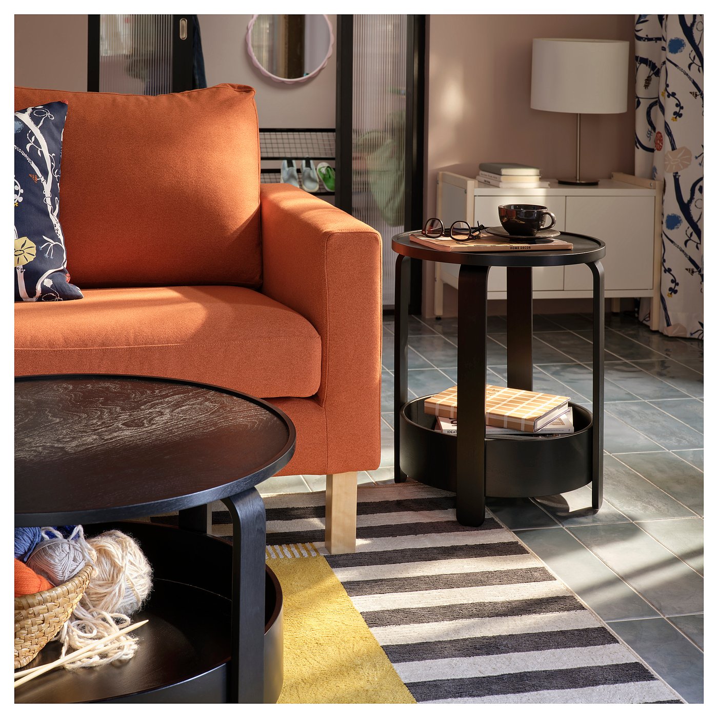 BORGEBY ボルゲビー コーヒーテーブル, ブラック, 70 cm - IKEA