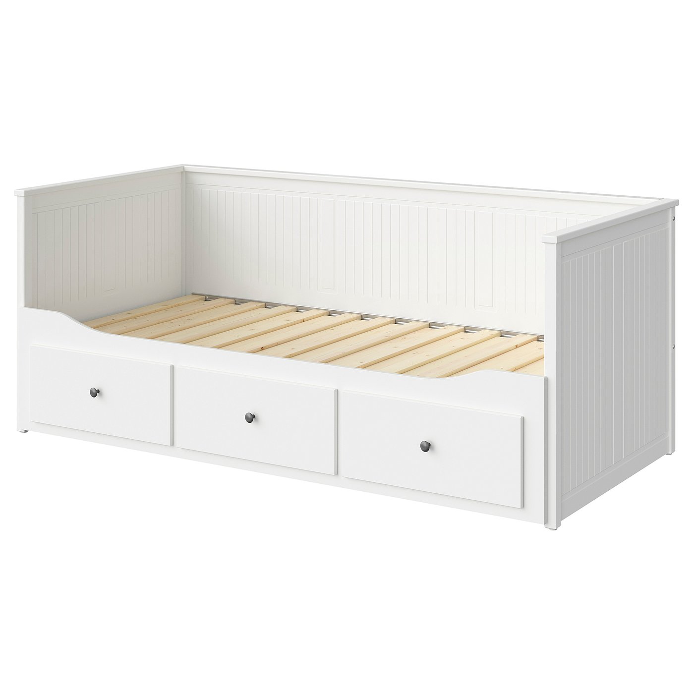 HEMNES ヘムネス デイベッドフレーム（引き出し×3）, ホワイト, 80x200