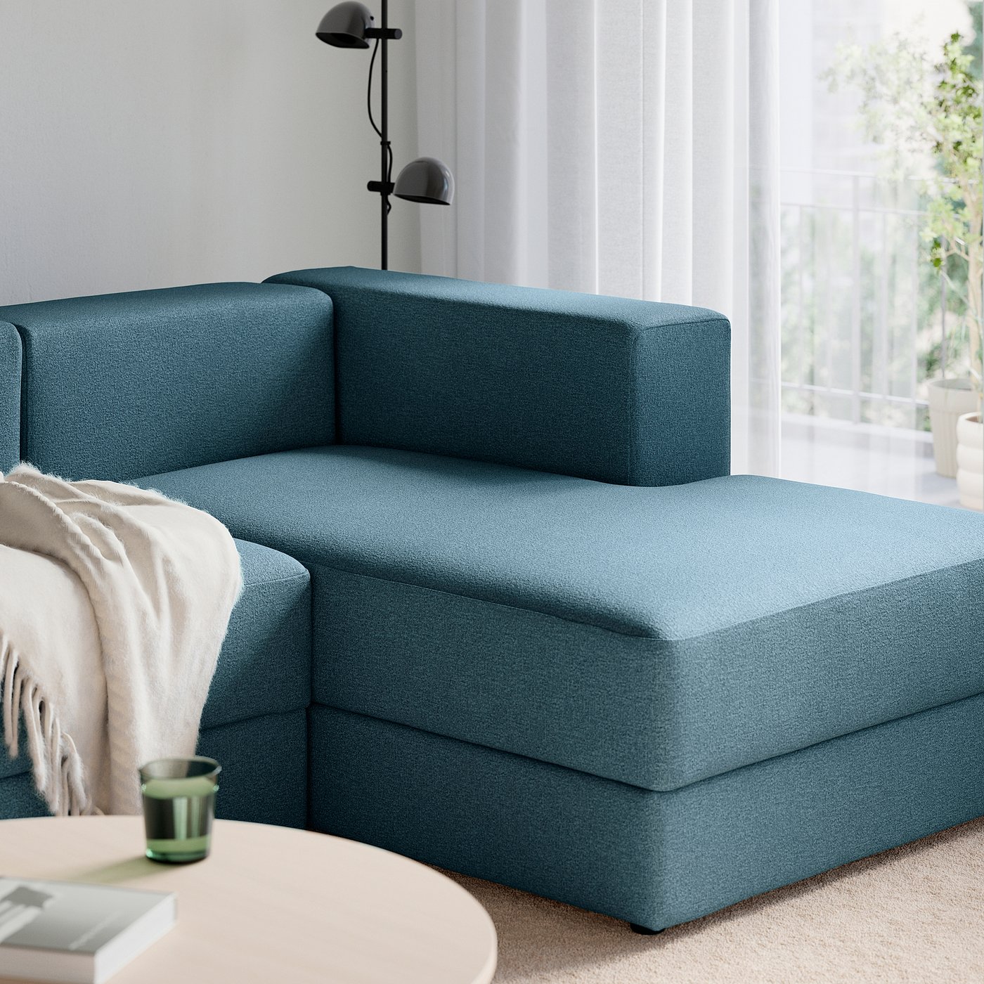 JÄTTEBO イェッテボ 寝椅子モジュール, アクスヴァラ ダークグレー