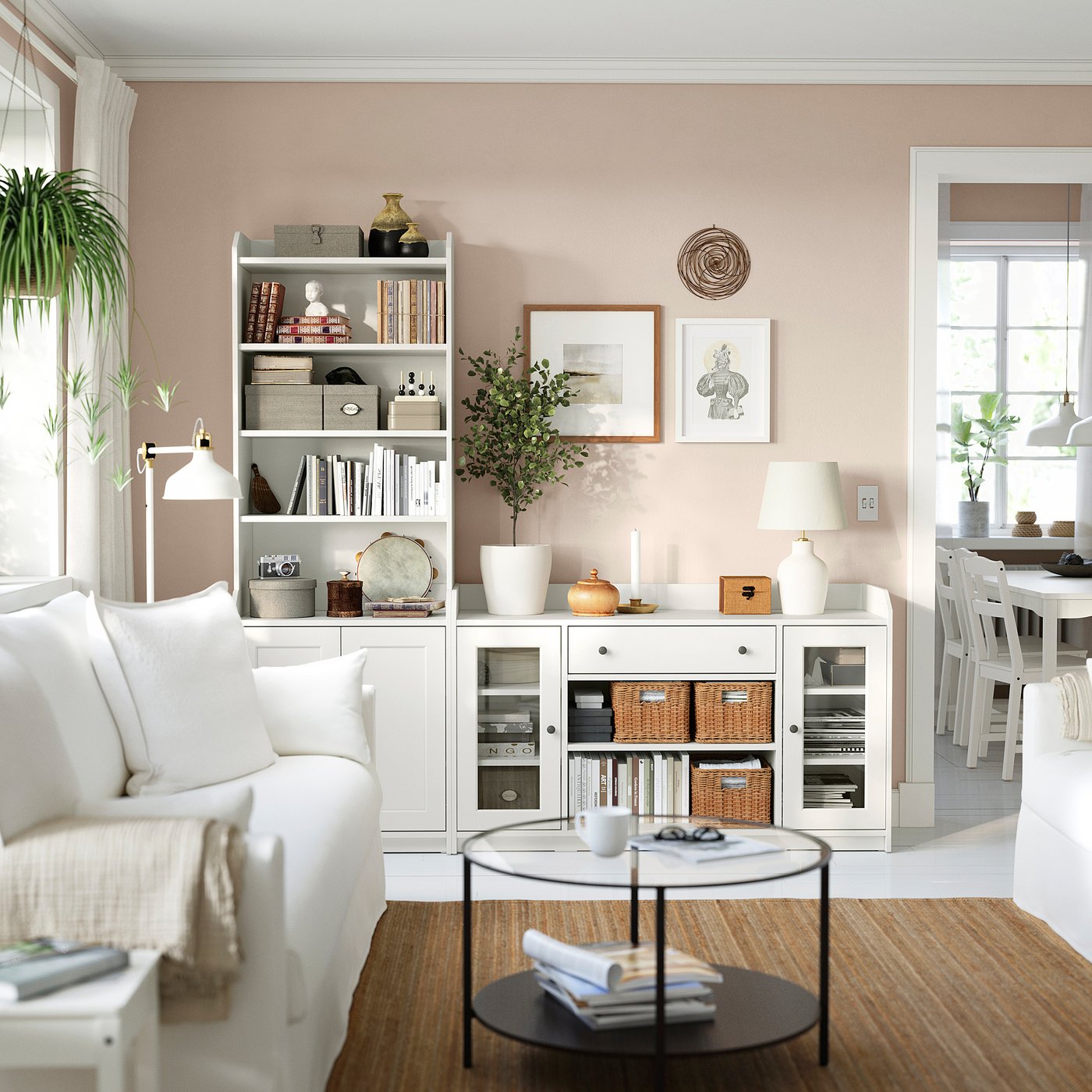 VITTSJÖ coffee table, black-brown/glass, 291/2