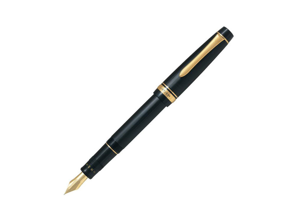 Pilot Justus 95 Fountain Pen, Resin, Gold plated, Black, FJ-3MR-NB