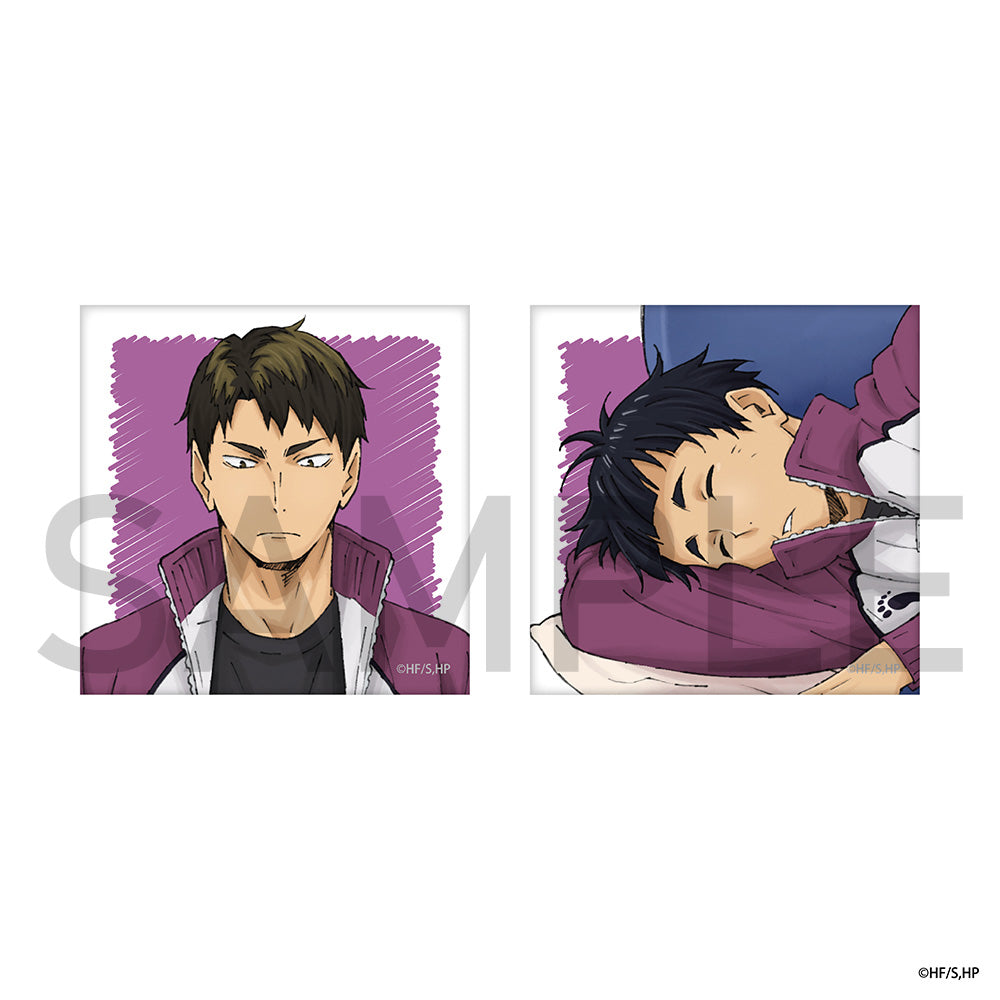 ハイキュー!! スクエア缶バッジセット（制作現場風） 牛島・五色 – IG