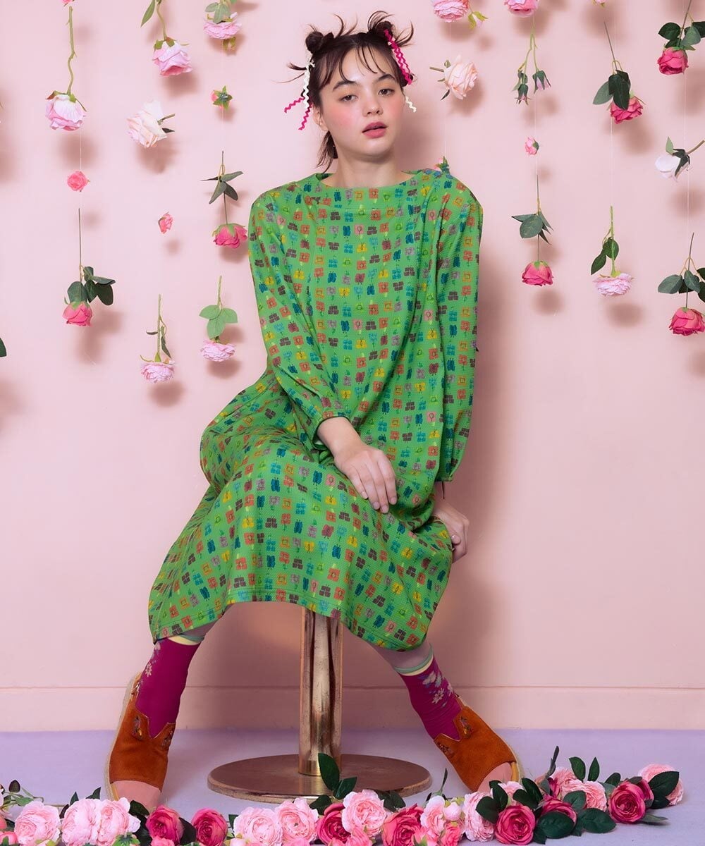 Mariposa 蝶々モチーフプリントワンピース(ワンピース) | Jocomomola