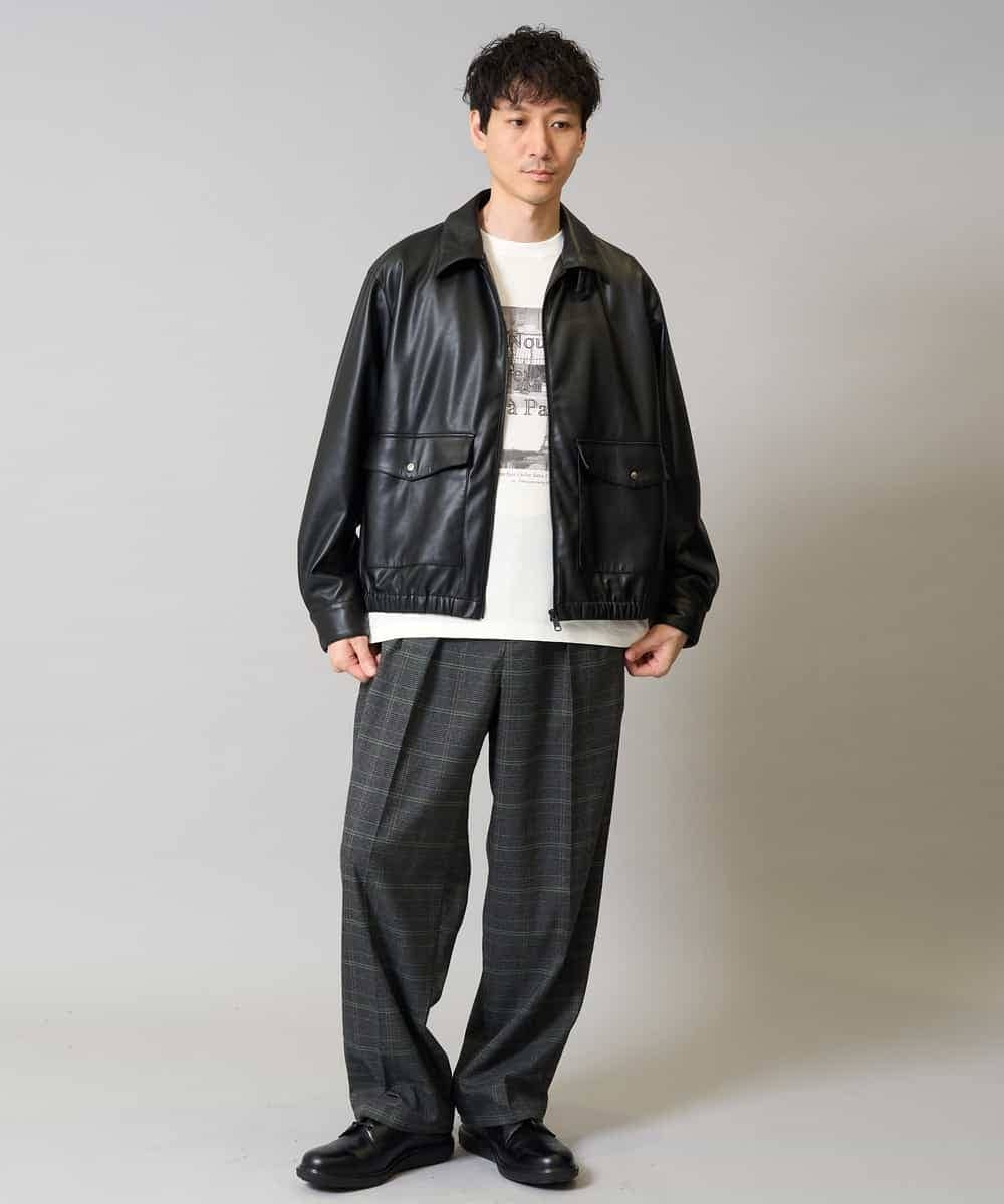 綿100％】フォトプリントワイドシルエットカットソー ロンT(カットソー