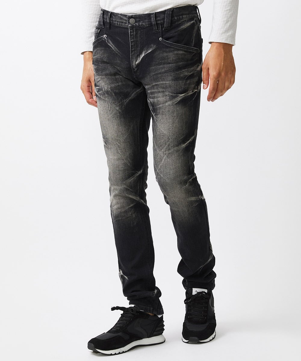 日本製》ブラックオーシャンデニムパンツ(フルレングスパンツ