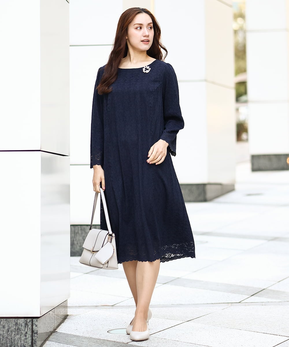 大きいサイズ/11号サイズあり】スカラップレースワンピース(ワンピース