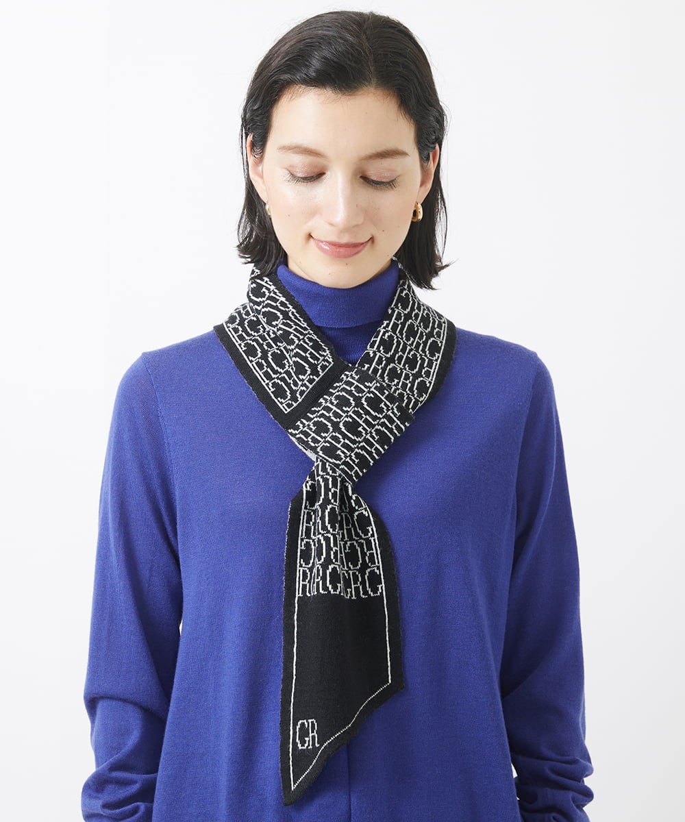 GRロゴ細幅ニットスカーフ(ストール・マフラー・スヌード) | GEORGES