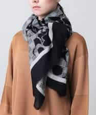 サークルフラワープリントストール(ストール・マフラー・スヌード