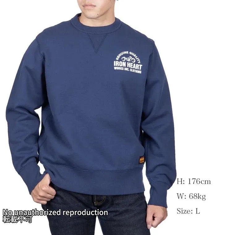 クルーネックスウェット／ネイビー – IRON HEART