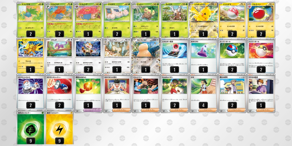 スタートデッキGenerations ピカチュウex・カビゴンexの収録カード