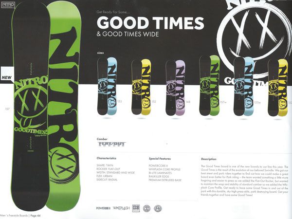 NITROナイトロ | GOOD TIMES & GOOD TIMES WIDE | 15-16モデル