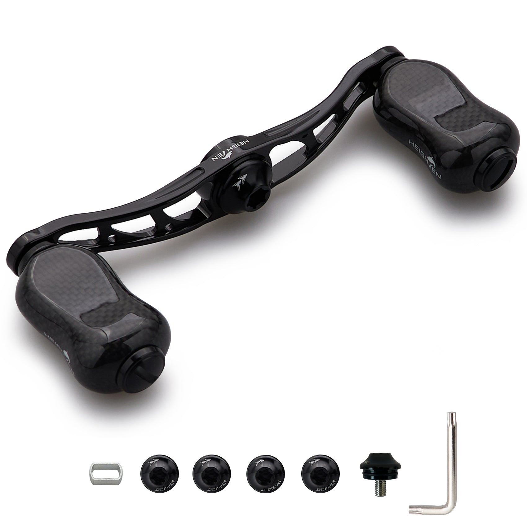 HEIGHTEN 90mm リール ハンドル 21mm カーボンノブ搭載 シマノ(SHIMANO