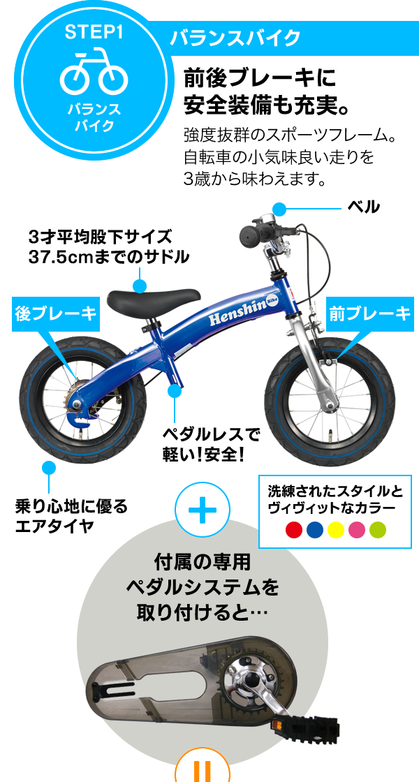 へんしんバイク 公式 - 30分で自転車デビュー | ペダル後付けバイクNo.1