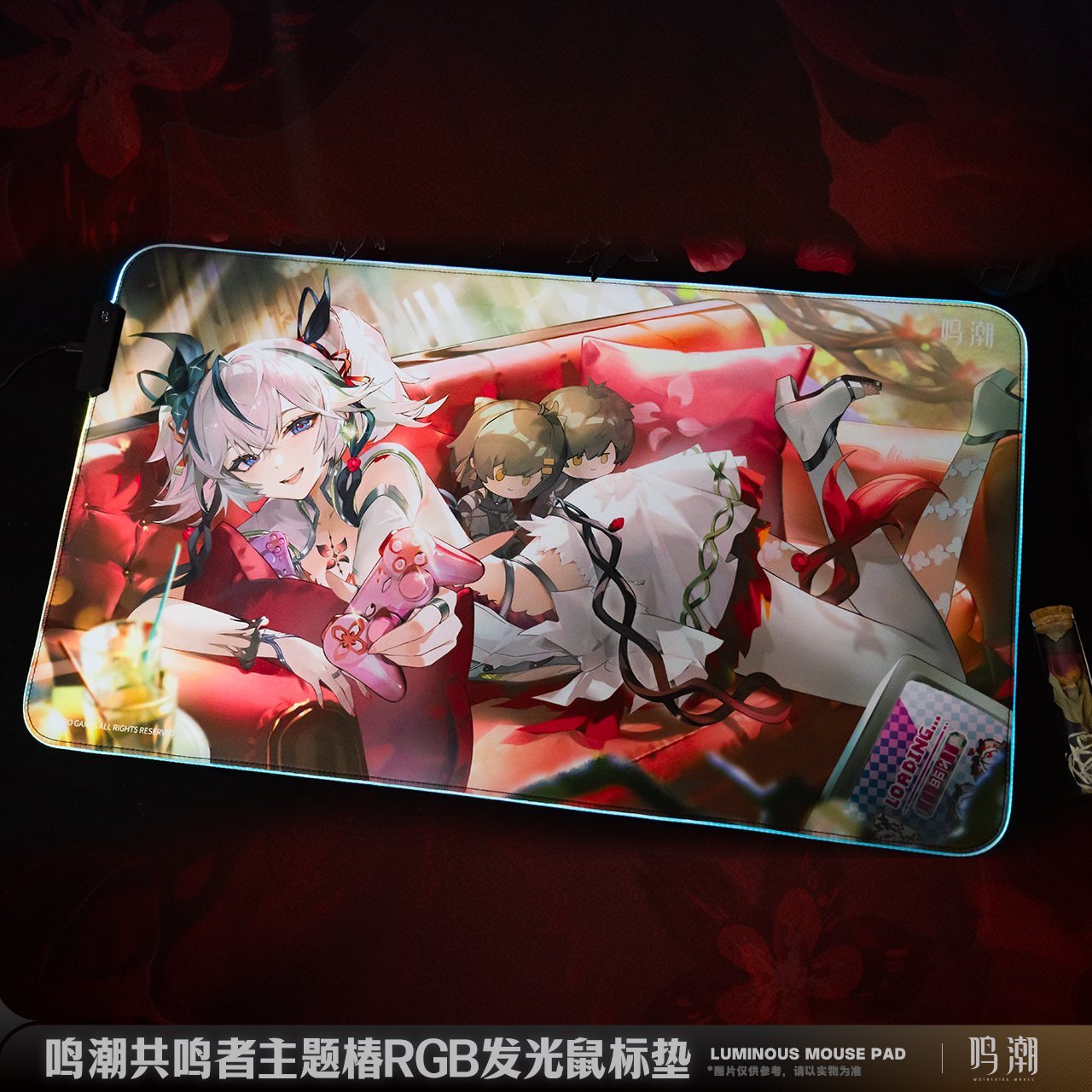 鳴潮 ツバキ 発光RGBデスクマット マウスパッド - HAKUTEA