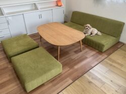 モスグリーン – ローソファのある暮らし｜インテリアコーディネート