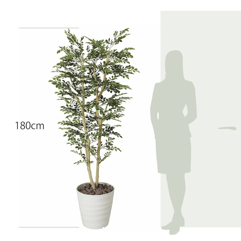 光触媒 光の楽園 トネリコ 1.8m【インテリア フェイクグリーン 人工