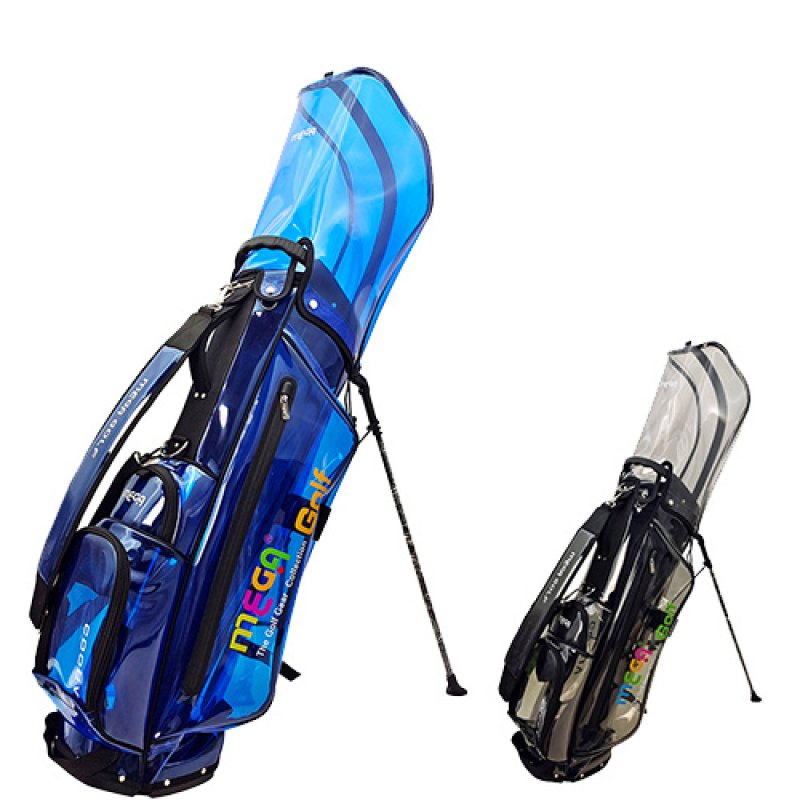 メガゴルフ キャディバッグ スタンド式 シースルー スケルトン