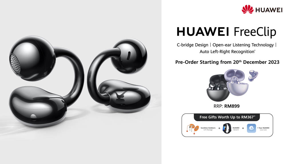Huawei FreeClip pre-order begins in Malaysia, bundles freebies