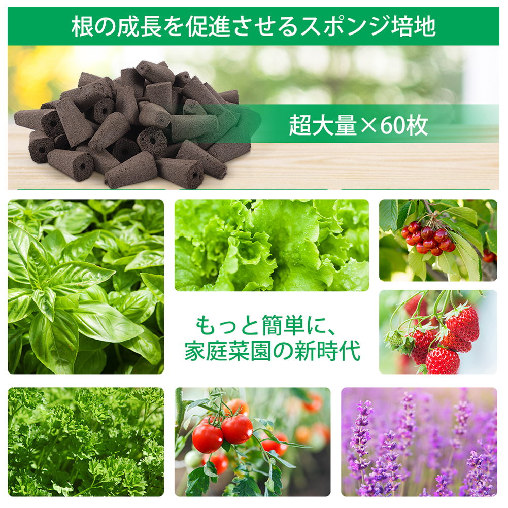 IGS-20SE用】 60個入り 水耕栽培用スポンジ 水耕栽培キット用 ウレタン
