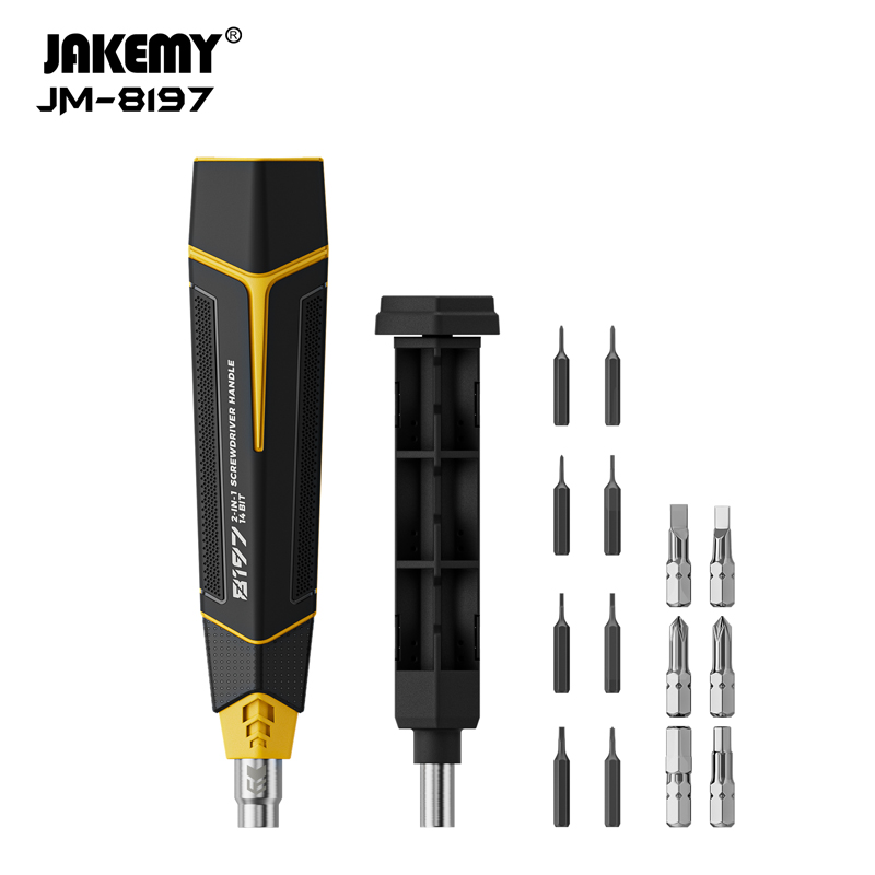 16 in 1 Magnetic Manual Screwdriver Set with 14 Bits - Jakemy