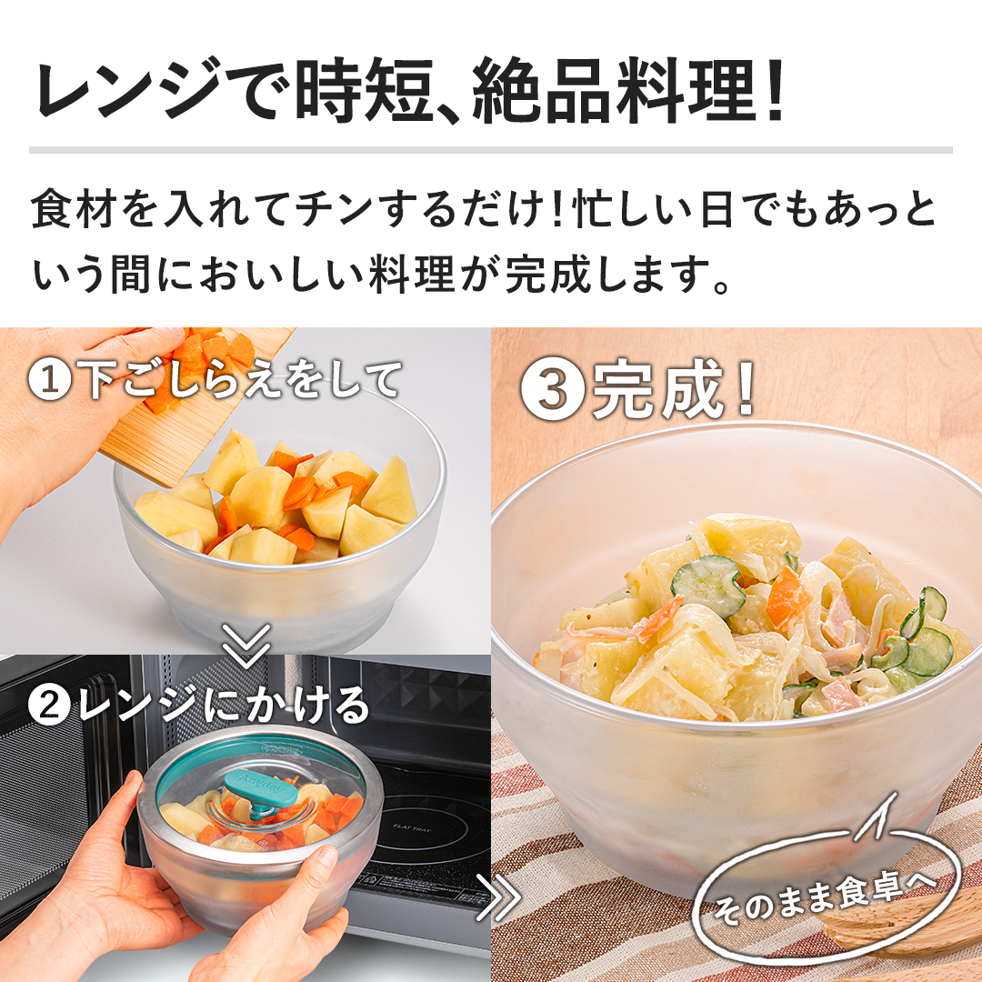 マイヤー キッチン用品 Anyday（エニディ）耐熱ガラスボウル2点セット