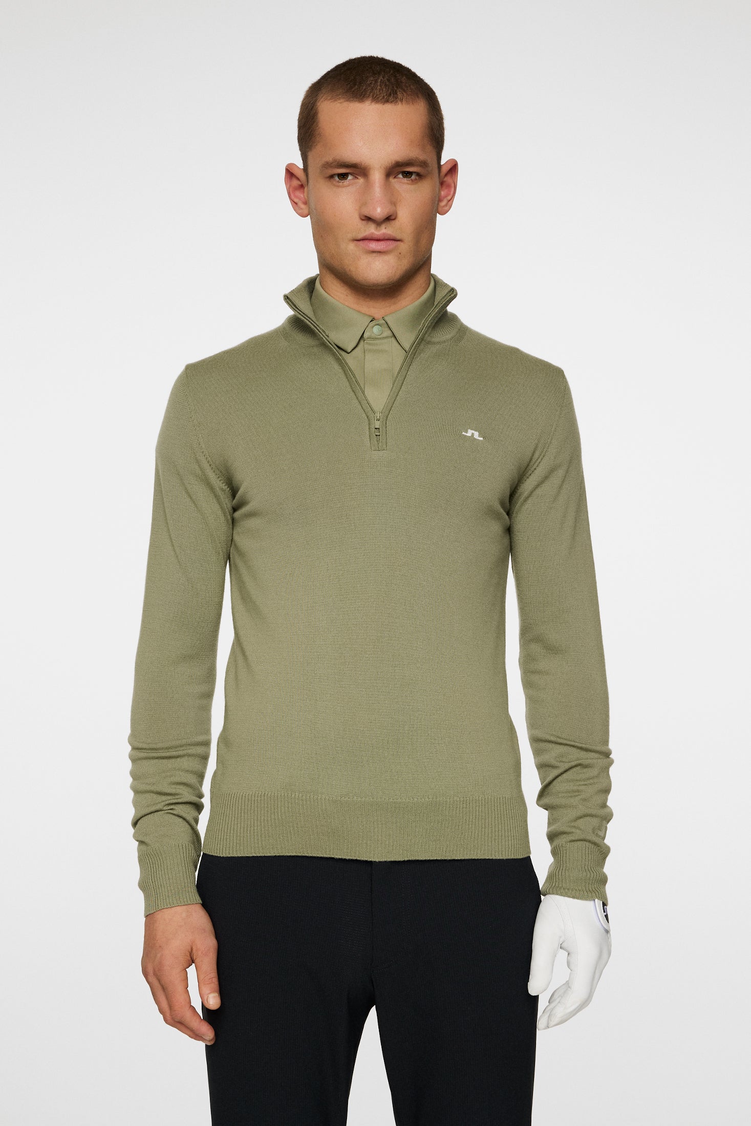 Kian Zipped Sweater / Oil Green – J.Lindeberg