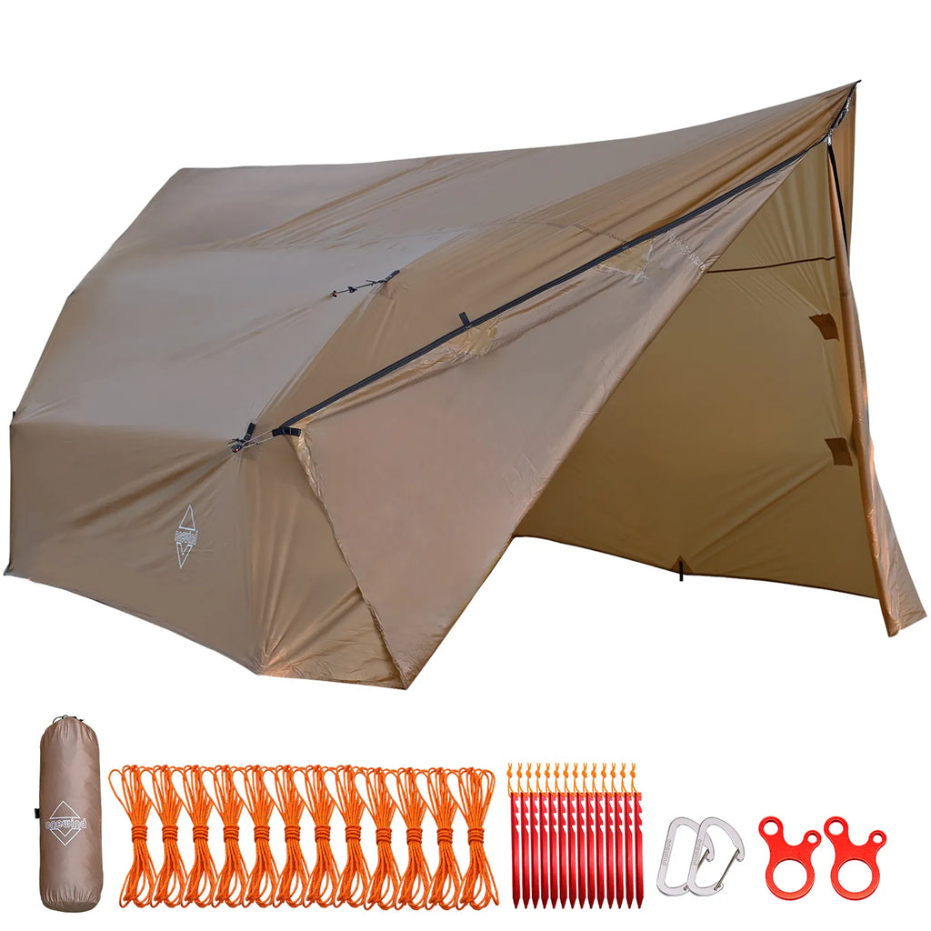Waterproof Tarp Tent for Camping | 4-Person Lightweight Shelter