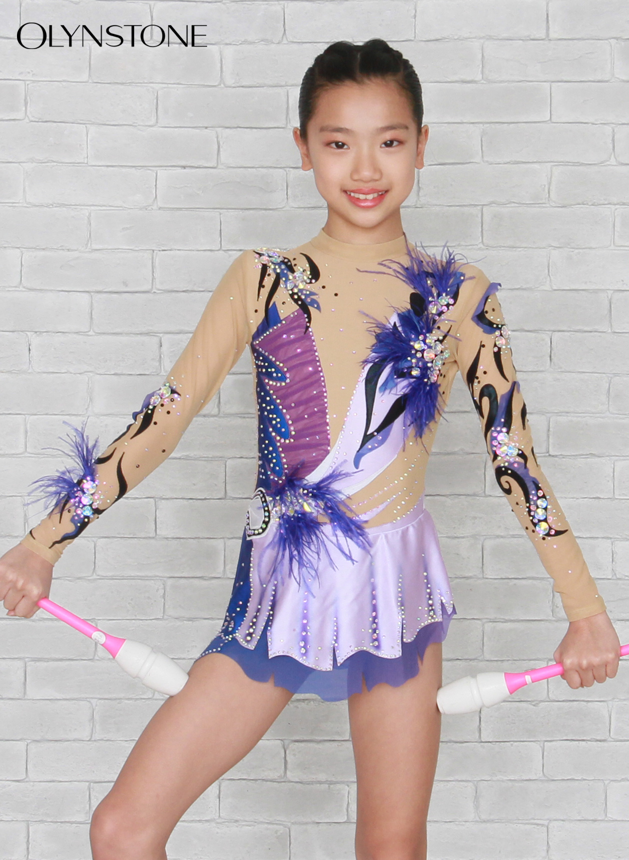 新体操レオタード オリンストーン / 女子新体操レオタードPRE-2404