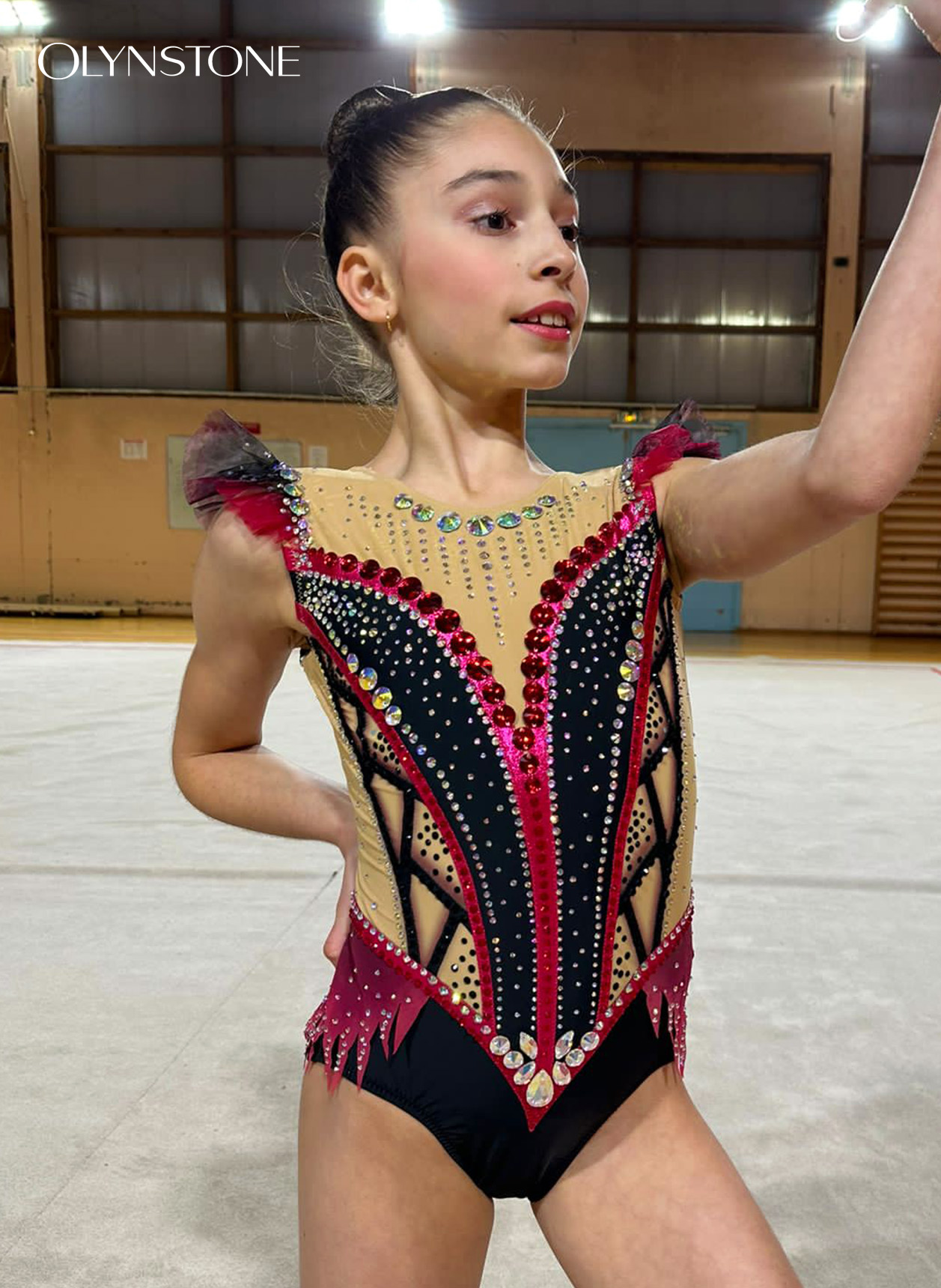 新体操レオタード オリンストーン / 女子新体操レオタードPRE-2412