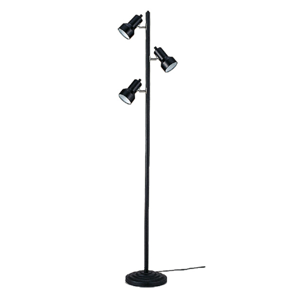 フロアースタンド 3灯 ブラック [品番]04-2901｜株式会社オーム電機