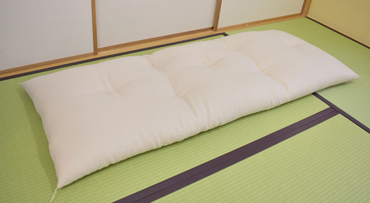 フレンチリネン3つ折り長座布団