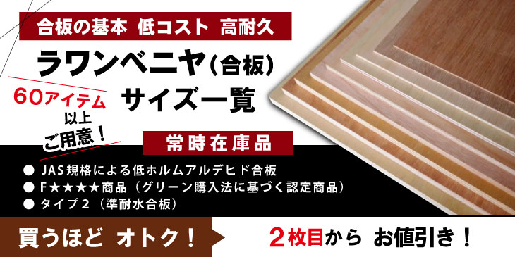 21mmラワン合板21mm×600mm×2440mm(A品)は送料無料の通販 ベニヤ・合板