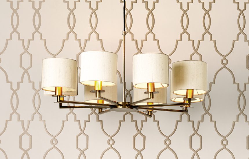 LEDシャンデリア 8灯 セード付き GCH001-8SD | おしゃれ照明器具ならMotoM