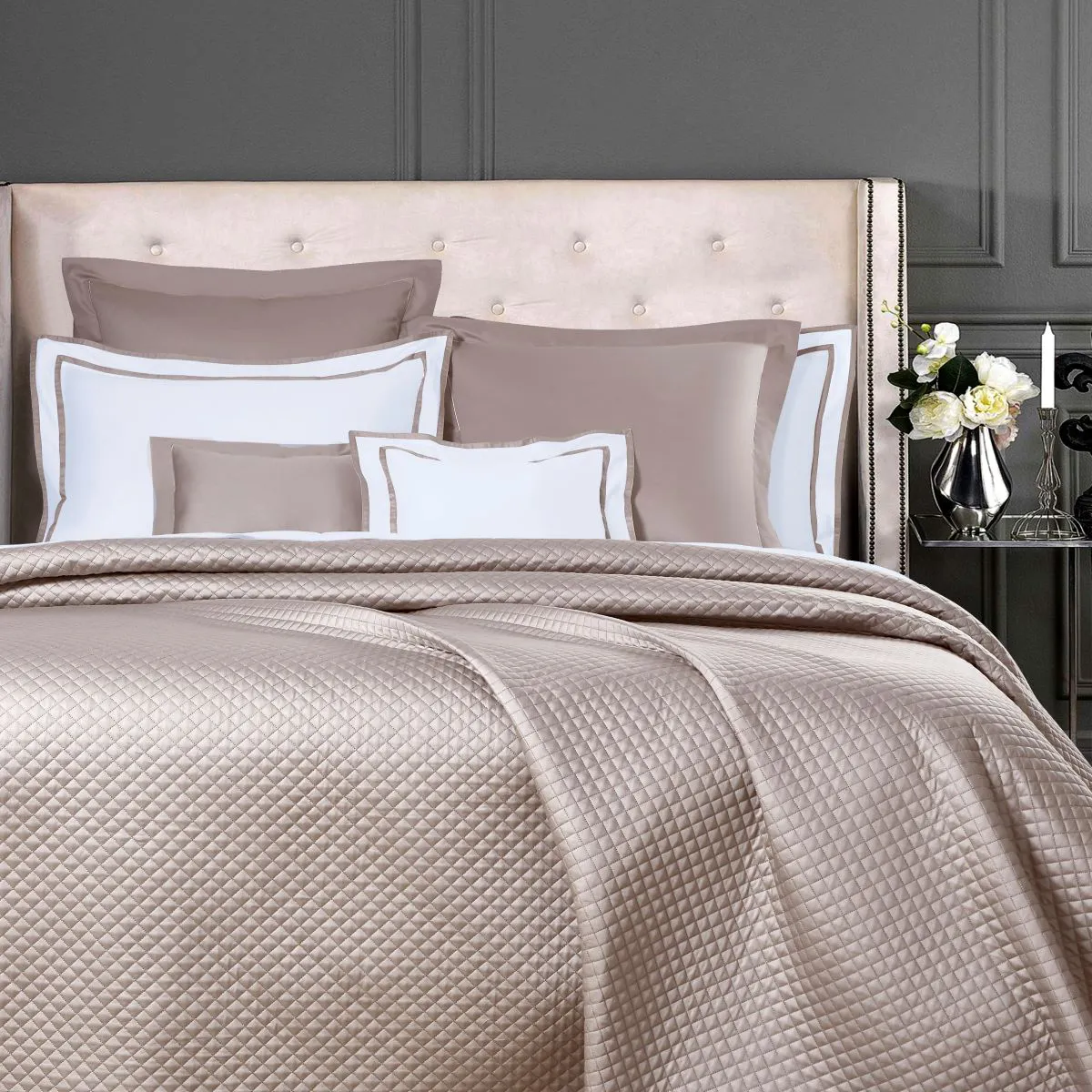 ベッドカバー | シングル | 180x230cm | キルト,紺ネイビー,アイボリー