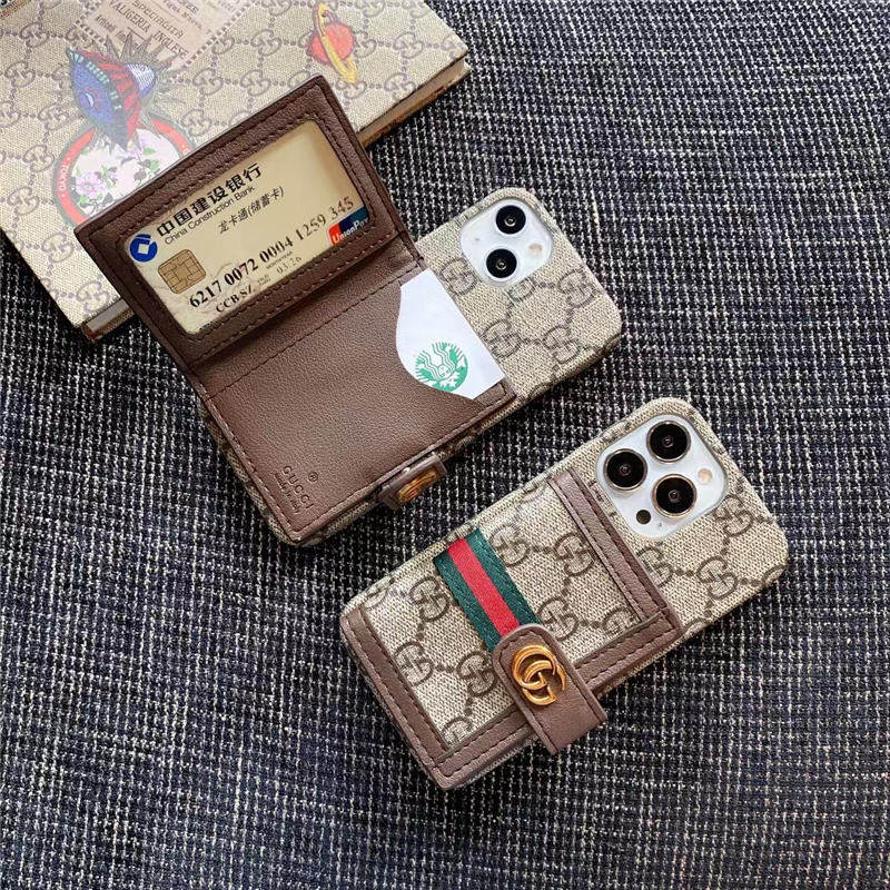 スマホケース17/17pro 財布 代わり gucci風 iphone16/15pro max ケース