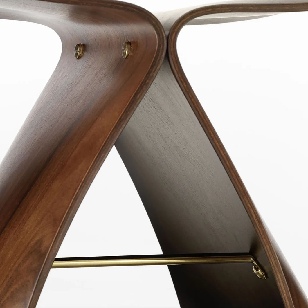 柳 宗理 バタフライスツール ローズウッド(ローズウッド)：ホーム