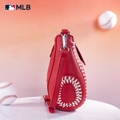 MLB-TX105 MLB Texas Rangers Team Baseball Stitch Crossbody -Red