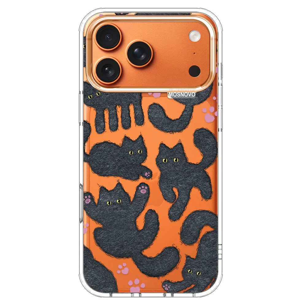 Black Furry Cat Phone Case - iPhone 17 Pro Max Case – MOSNOVO