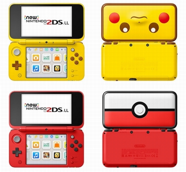 任天堂、ピカチュウ＆モンスターボールデザインの「Newニンテンドー2DS