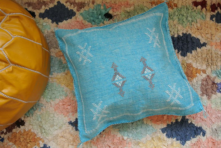 サブラ （カクタスシルク）クッションカバー・水色【メール便可】