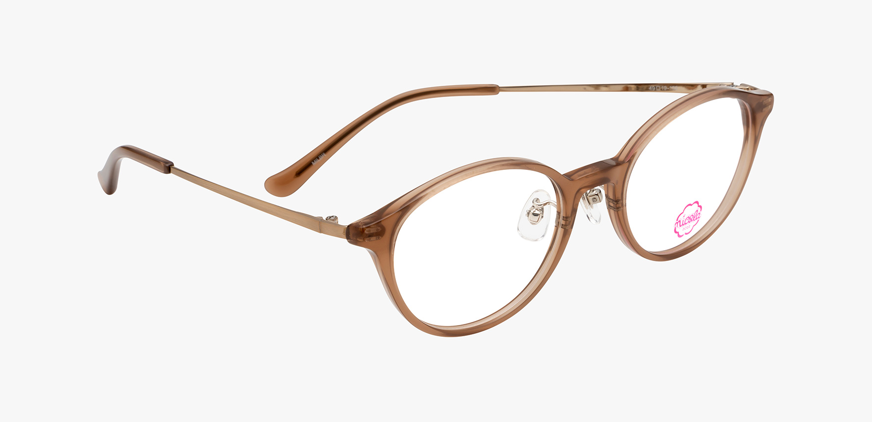 nicola-029(49 ﾐﾙｷｰﾌﾞﾗｳﾝ): メガネフレーム｜眼鏡市場【公式】(メガネ