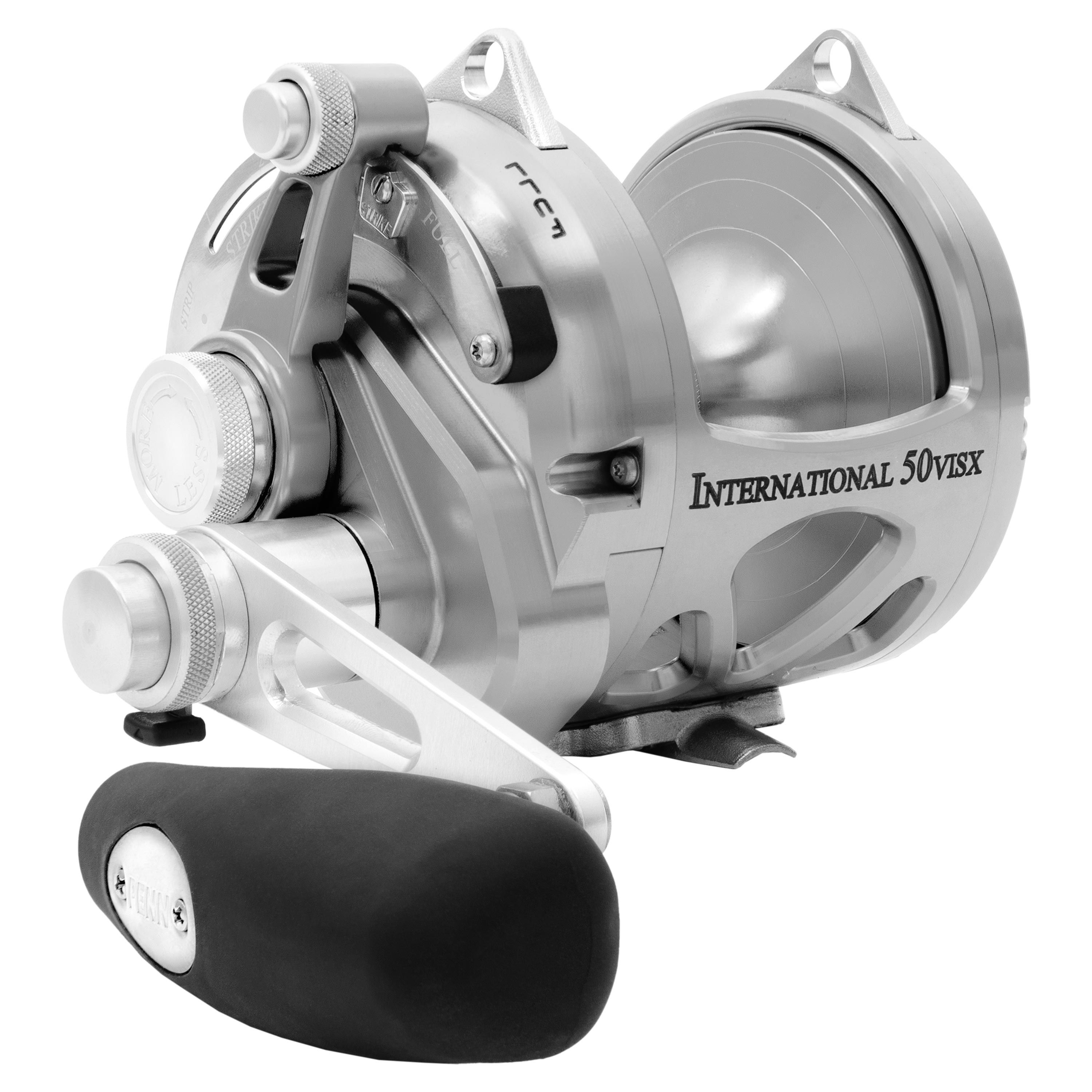 Penn 50VISXS International VISX Two Speed Reel - Silver - Melton