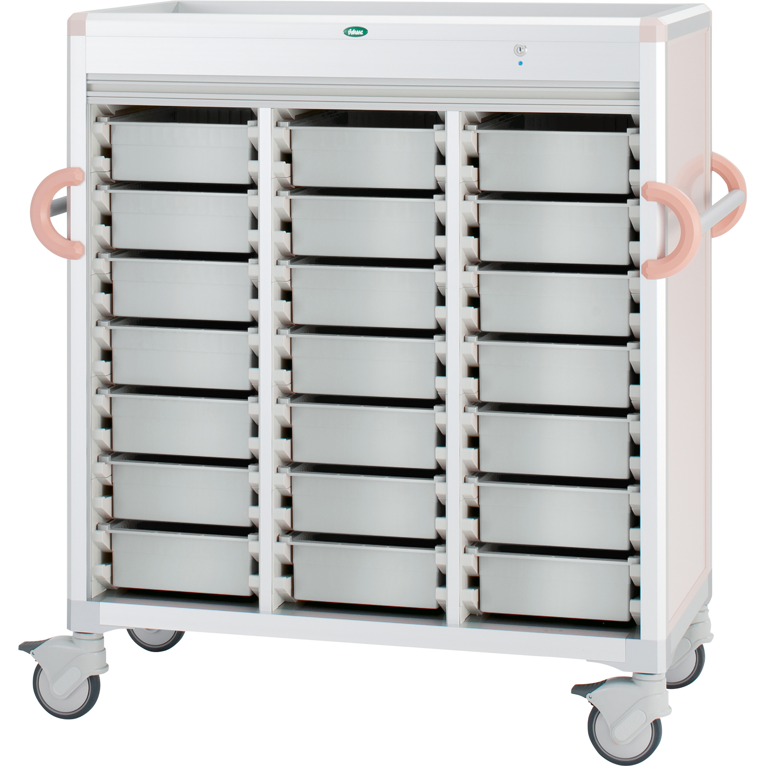 注射薬カート(21床用) PT34-10トレータイプ 与薬カート 24-8005-0001