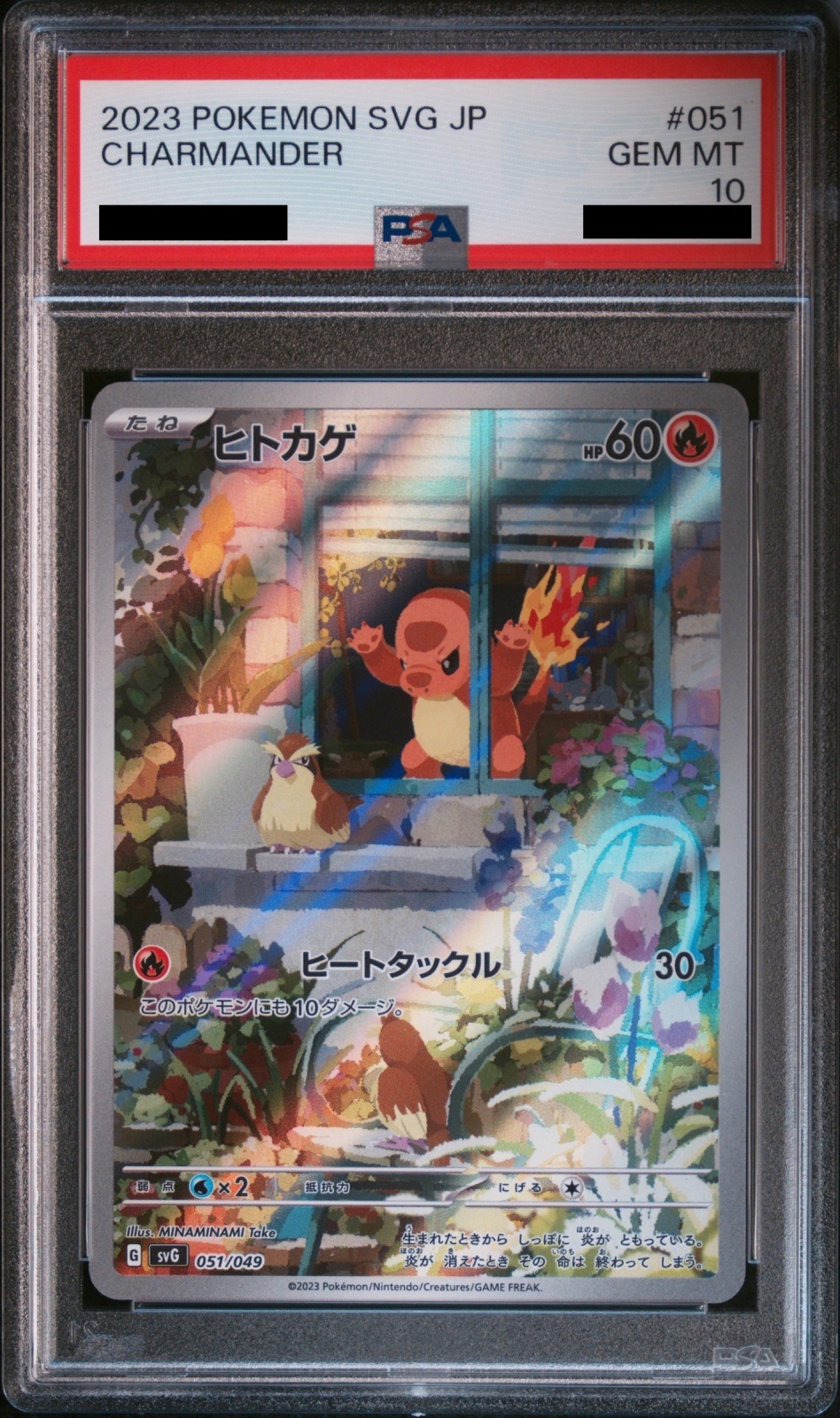 PSA10】 ヒトカゲ 《AR仕様》 {051/049} [SVG/スペシャルデッキセット