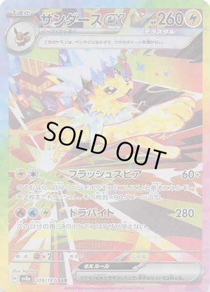 テラスタルフェスex SAR】サンダースex 209/187 - マナソース