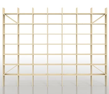 壁一面のA5判本棚 奥行180mm 縦8コマ×横7コマ|本棚の通販はマルゲリータ