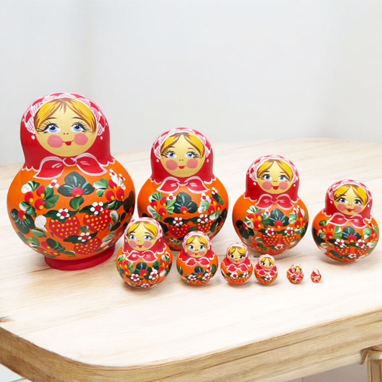 ロシア雑貨店マリンカ / ガリーナ・チェーホワ作 マトリョーシカgc019-10p