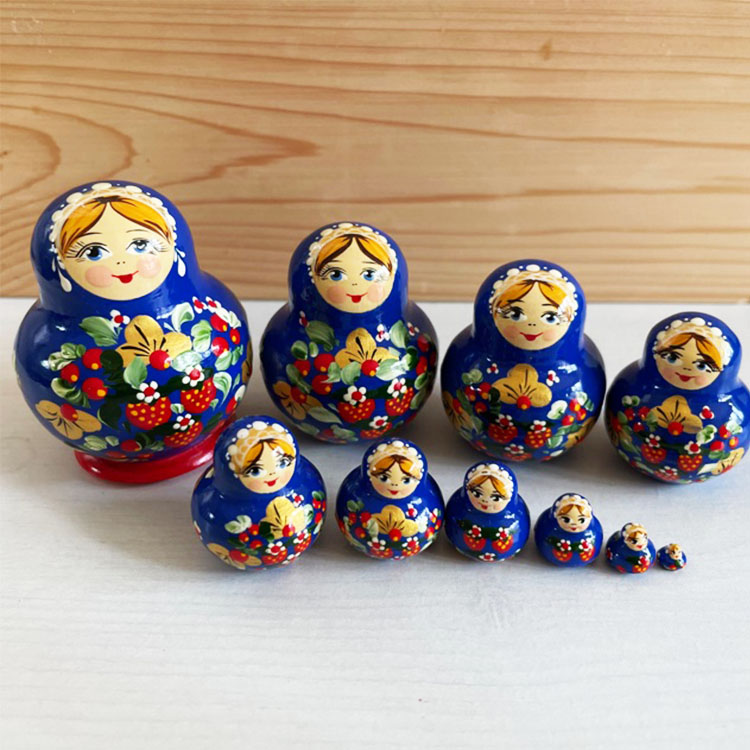 ロシア雑貨店マリンカ / ガリーナ・チェーホワ作 マトリョーシカ gc011-10p