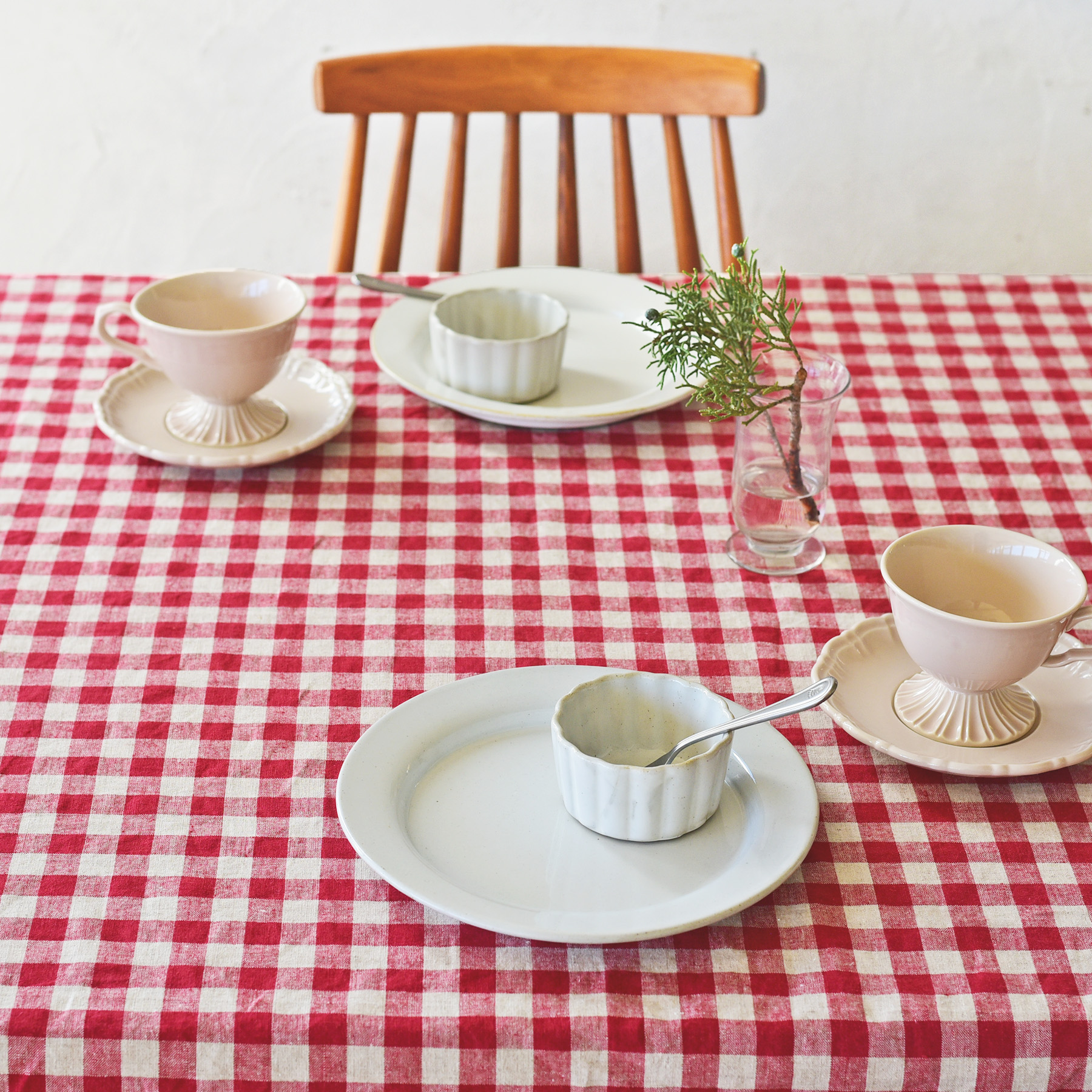 キッチンリネン :: テーブルクロス :: クルート(赤) テーブルクロス